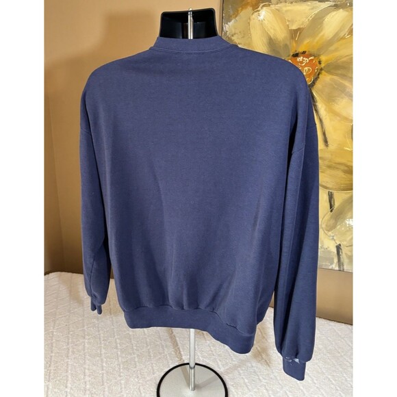 Vintage Jerzees USA Made Solid Blue Sweatshirt Men’s Size XL See Details - Picture 10 of 15